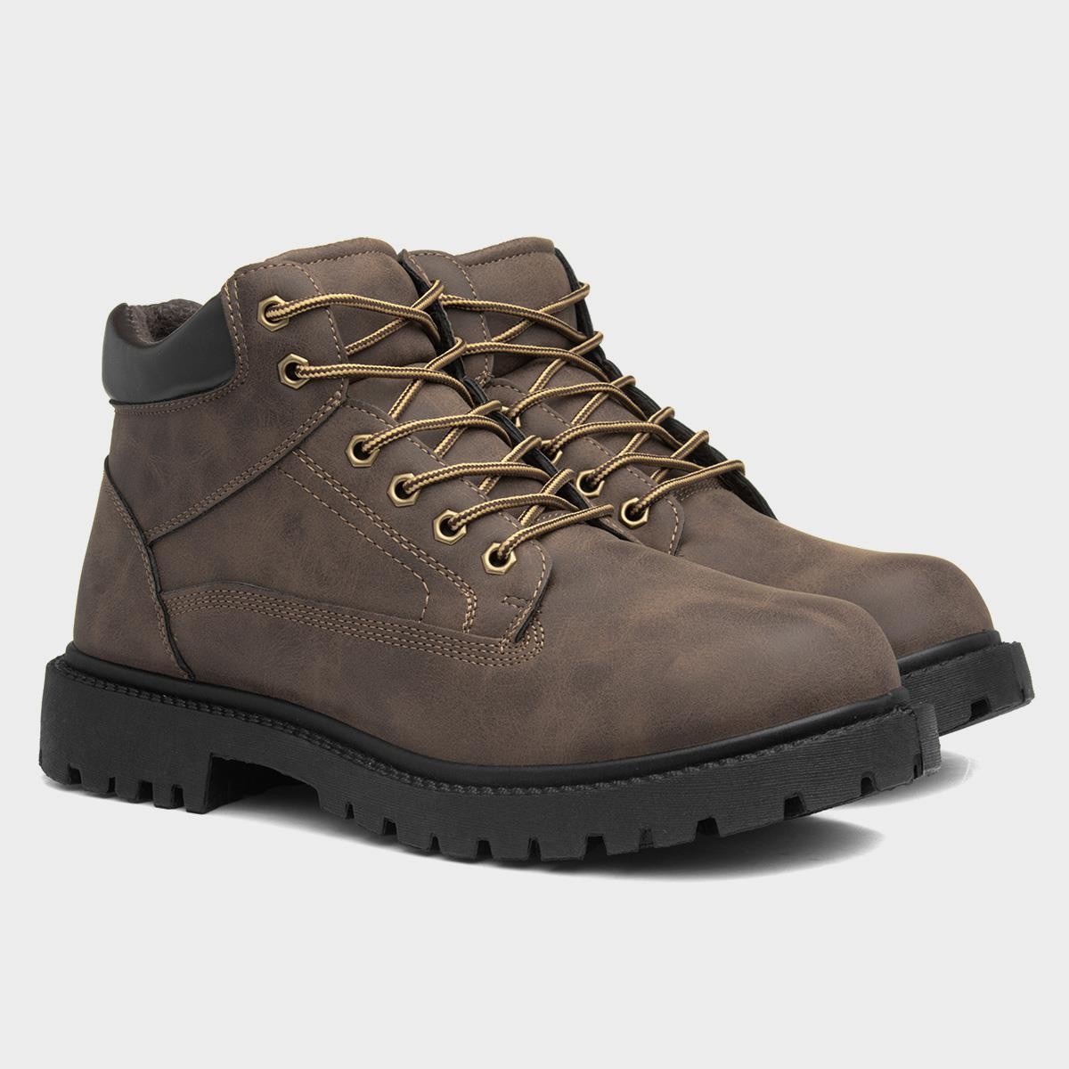 Lace Up Mens Brown Boot