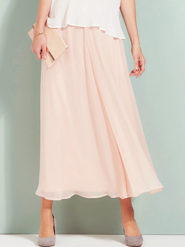 DUSKY-PINK Floaty Georgette Maxi Skirt