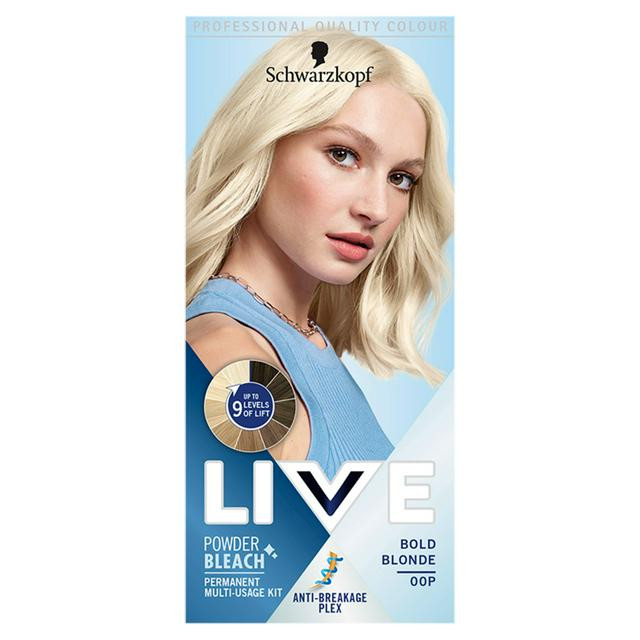 Schwarzkopf Live Bold Blonde Powder Hair Bleach Permanent Multi Usage Kit