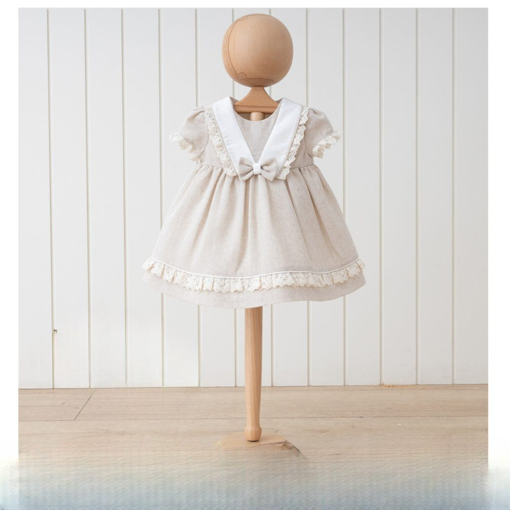 Baby Girls Lace Spanish Bow Dress (6-24M)