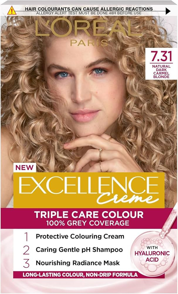 L'Oreal Excellence 7.31 Natural Dark Caramel Blonde Permanent Hair Dye