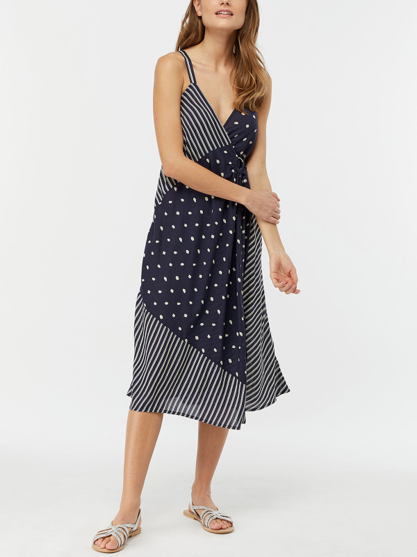 NAVY Eliza Wrap Beach Dress