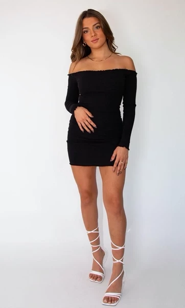 JAUNTY Ribbed Mini Dress