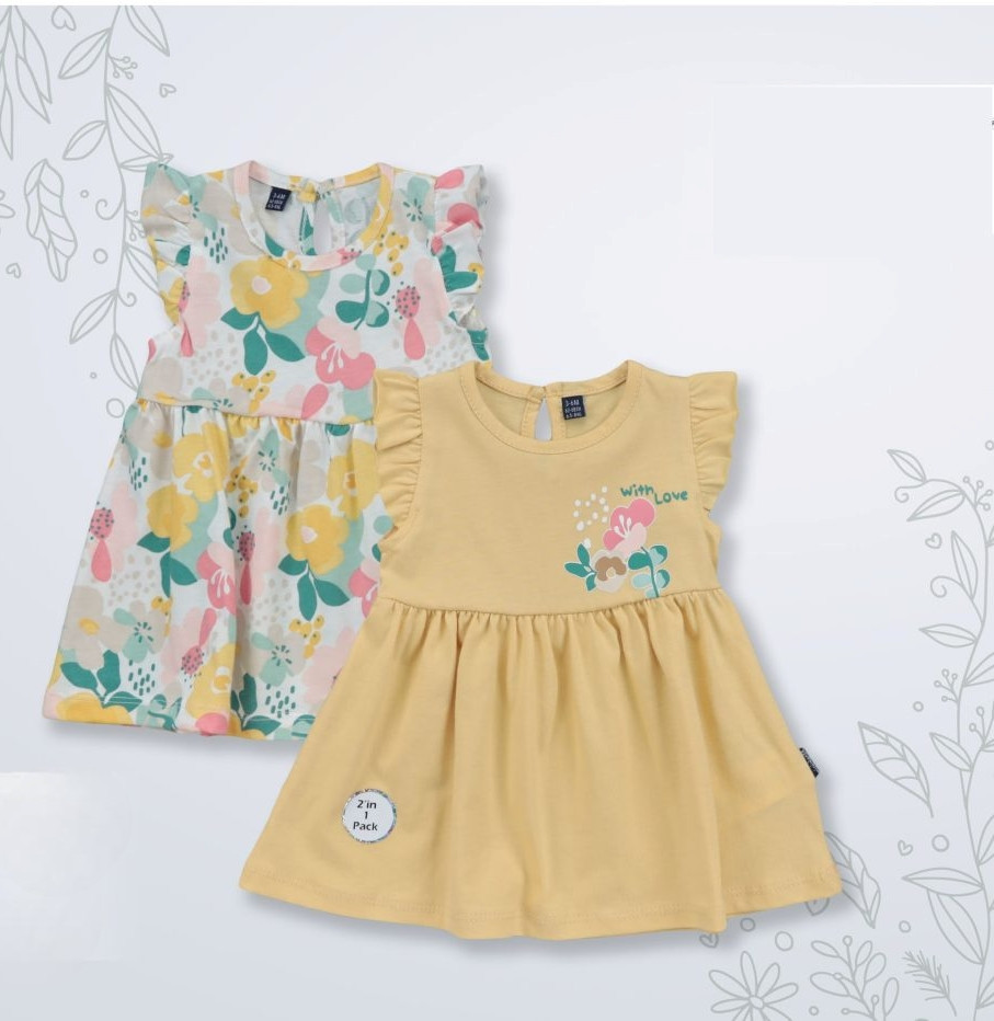 Baby Girls Pack of 2 Floral Dresses (3-18M)