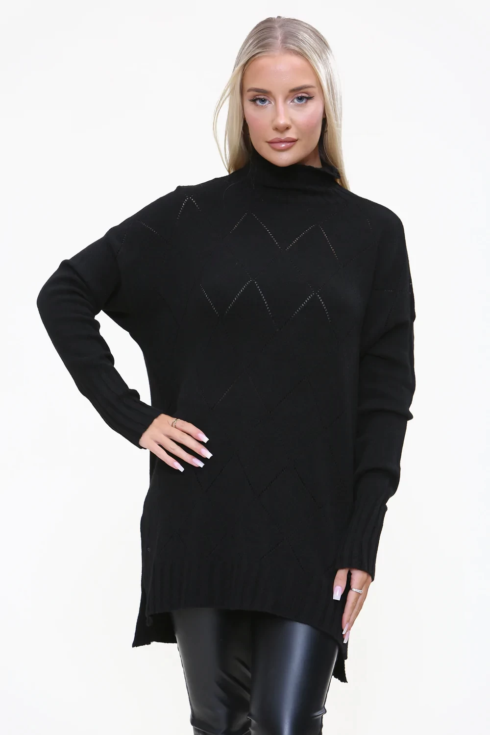 DIAMOND PATTERN JUMPER