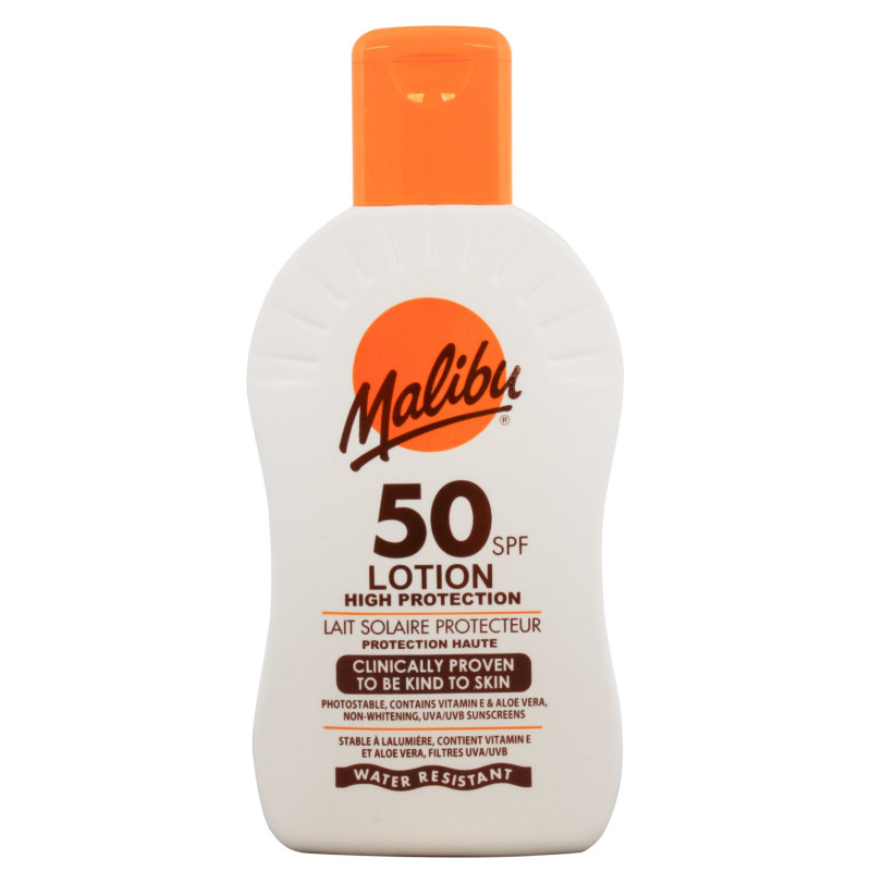 Malibu 50 SPF High Protection Sun Lotion Water Resistant 200ml