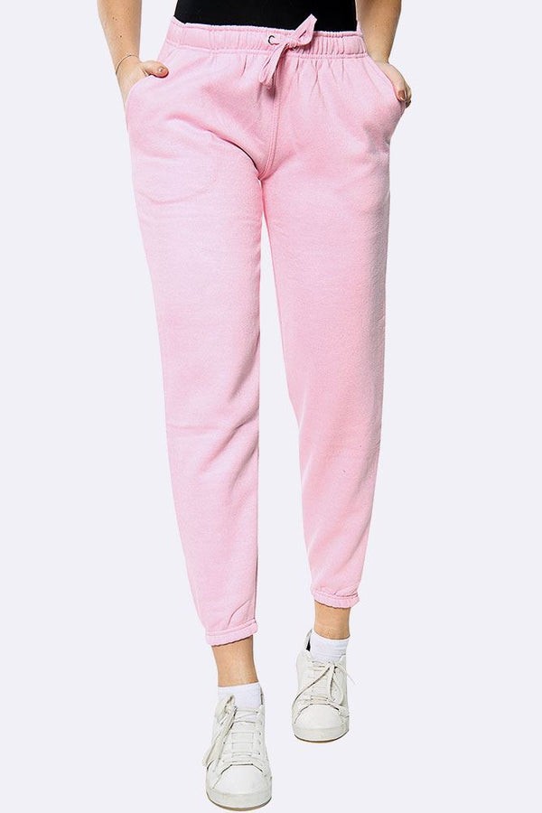 Fleece Full Length Close Hem Jogging Bottom