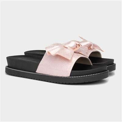 Womens Pink Bow Slider