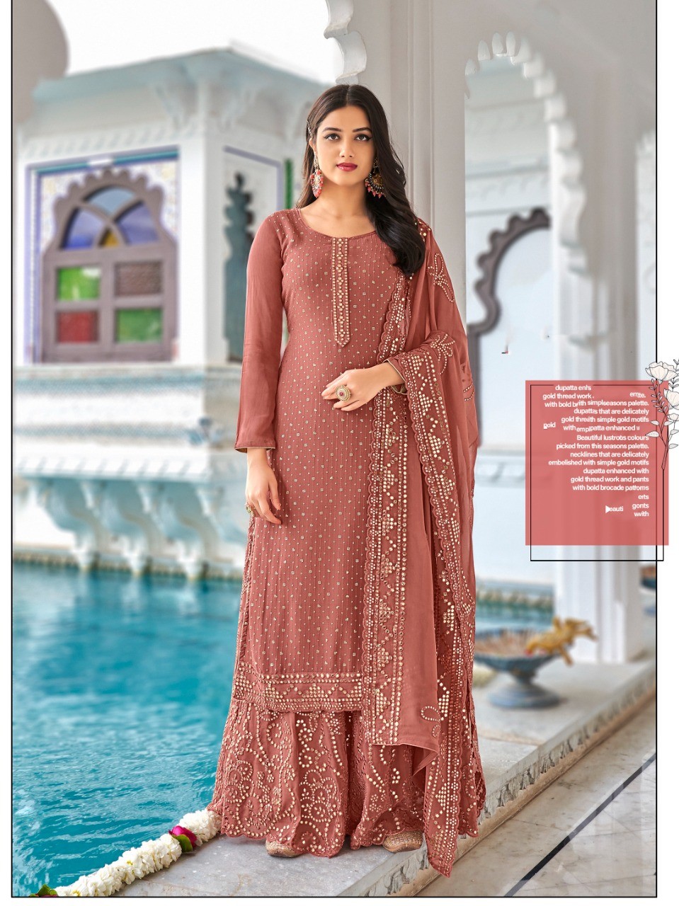 Heavy embroidery work with sequance work with foil mirror work kurti