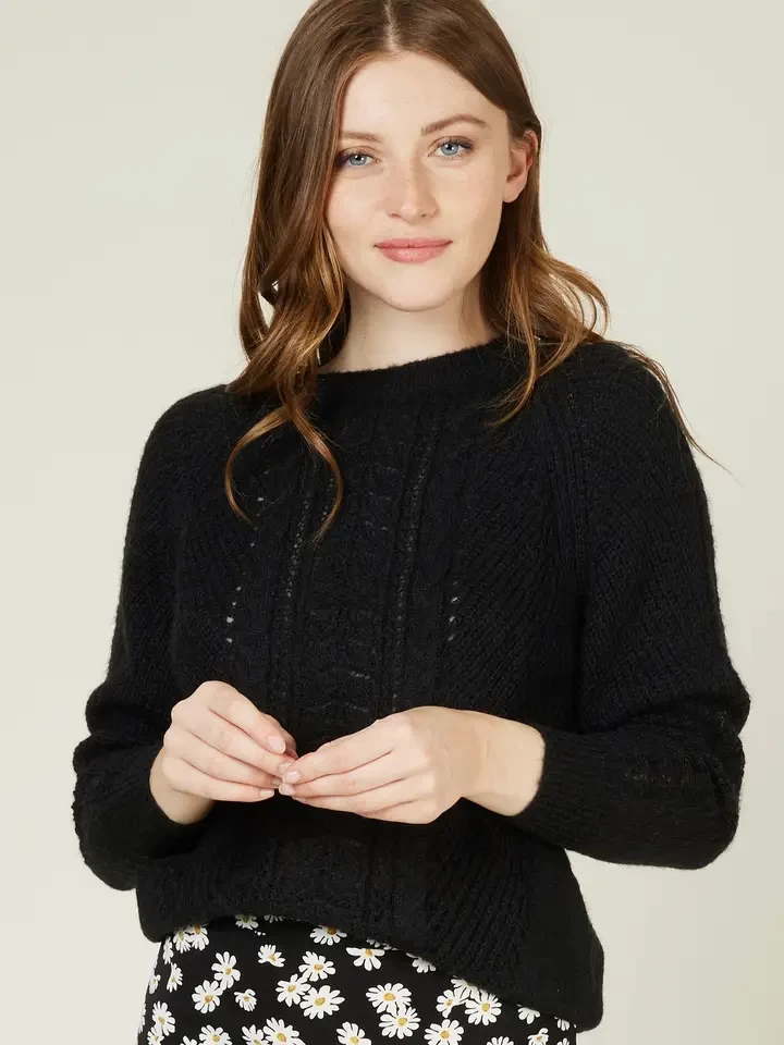 Peggy - Openwork Mohair Wool Sweater