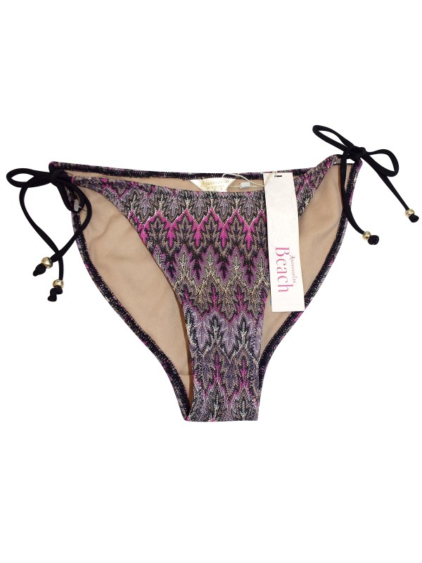 Accesorize PURPLE Crochet Knit Tie Side Bikini Bottoms