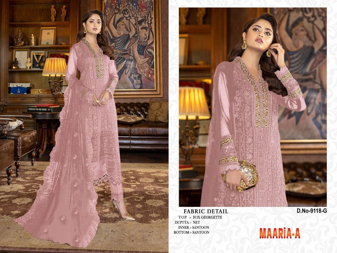 Heavy Fox Georgette with Embroidery Sequence Work Salwar