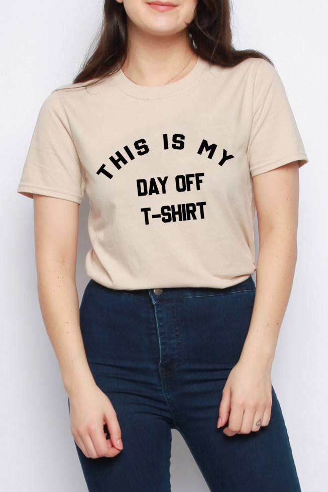Day Off Slogan Oversized T-Shirt