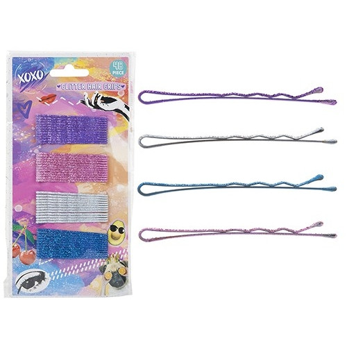 PMS GLITTER HAIR GRIPS 48S - 60MM