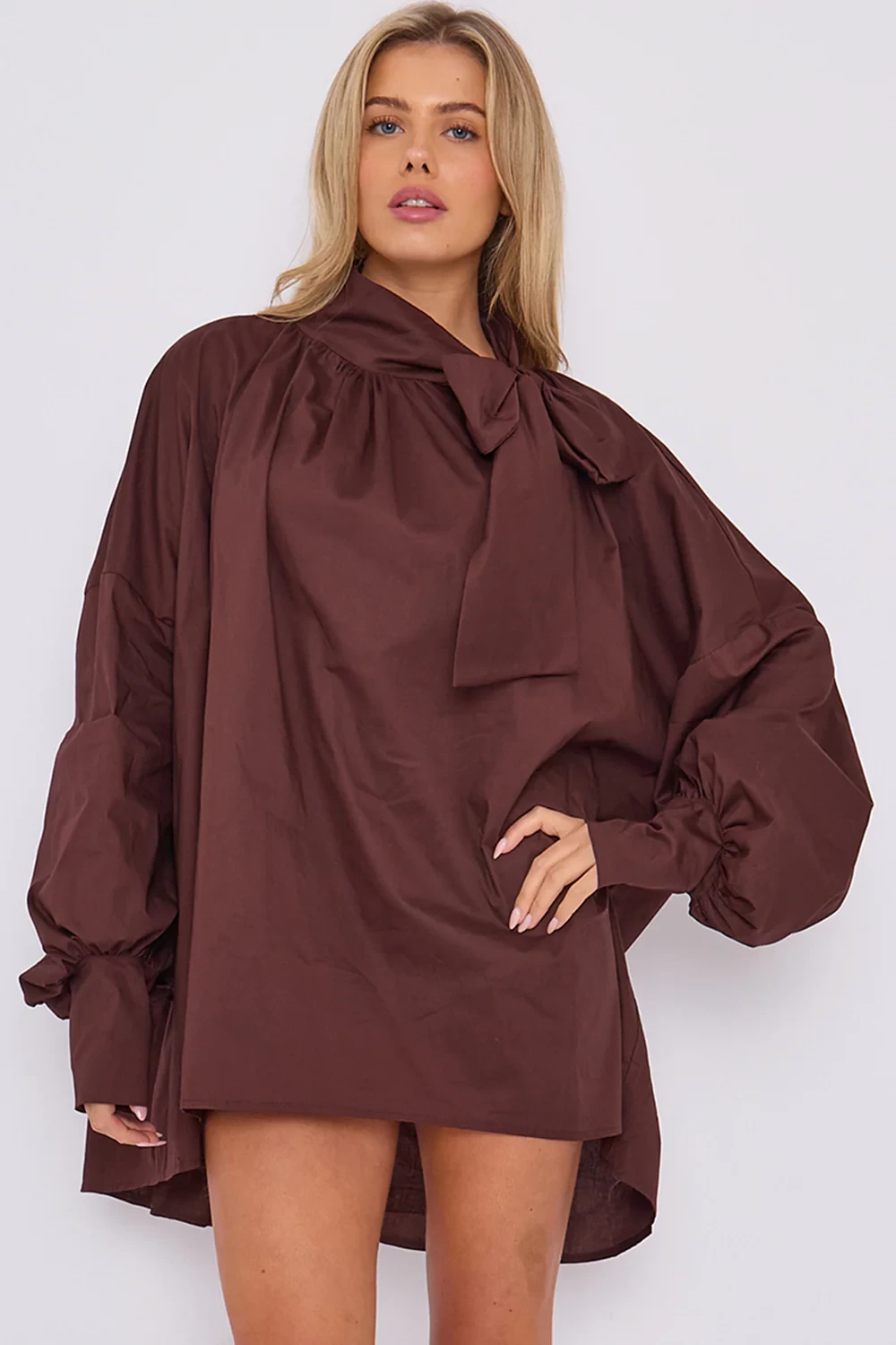 BOW OVERSIZED BLOUSE