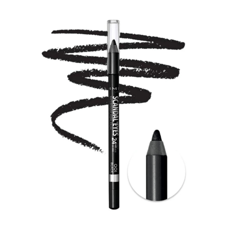 Rimmel Scandaleyes Waterproof Khol Kajal Eyeliner - 001 BLACK