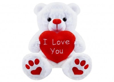 I LOVE YOU BEAR WITH LOVEHEART 7"