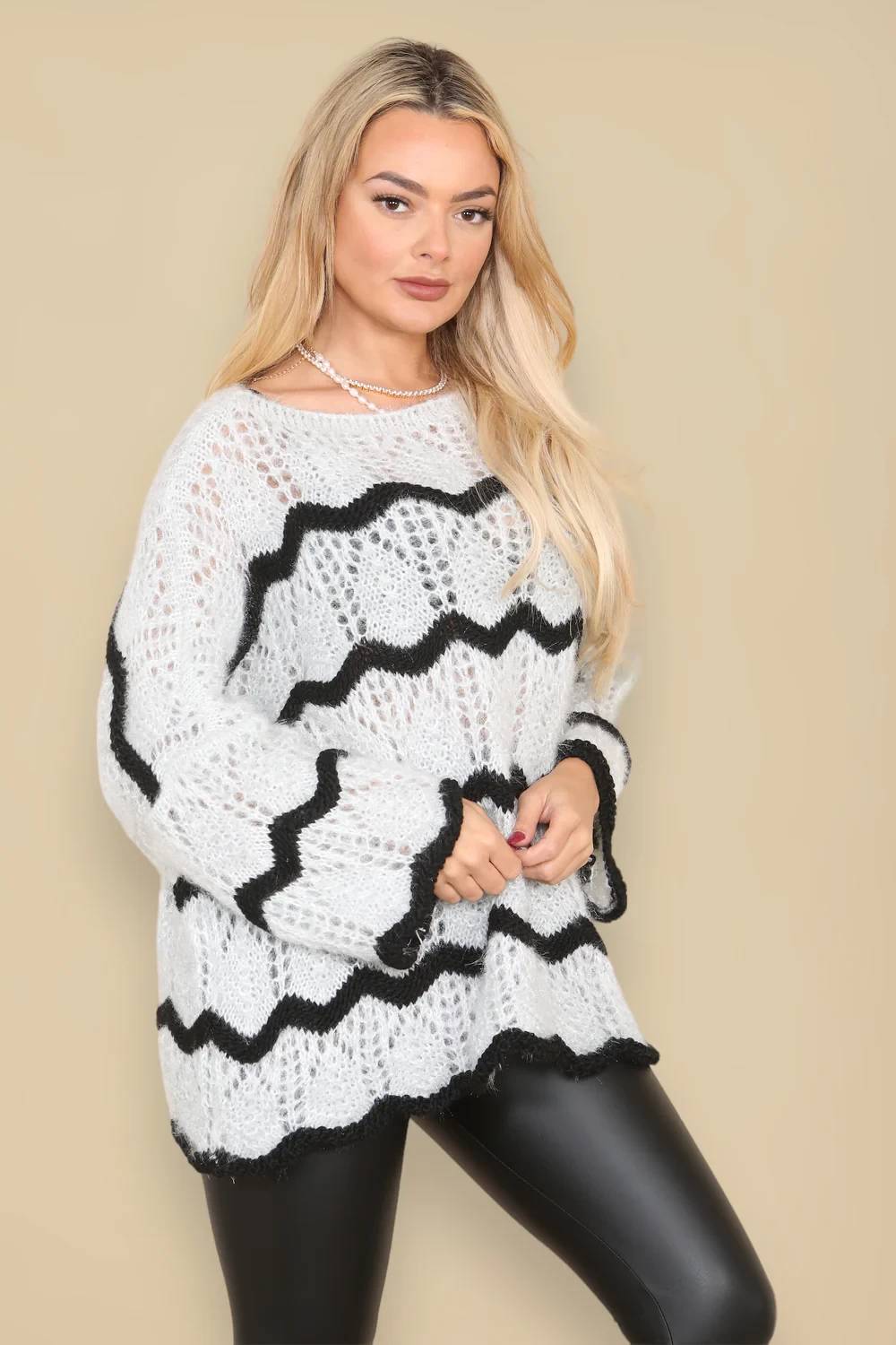 BETTY SOFTFEEL ZIG ZAG JUMPER