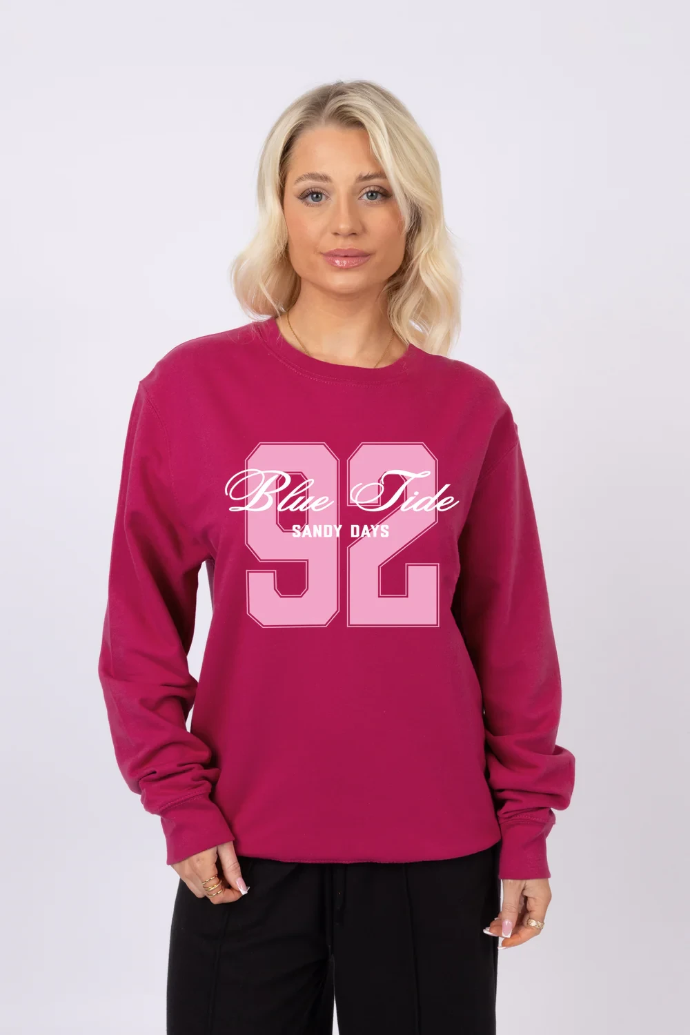 Blue Tide Varsity Printed Sweatshirt
