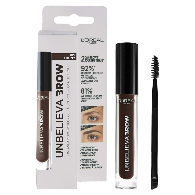 L'Oreal Unbelieva Brow Long Wear Brow Gel - 109 EBONY