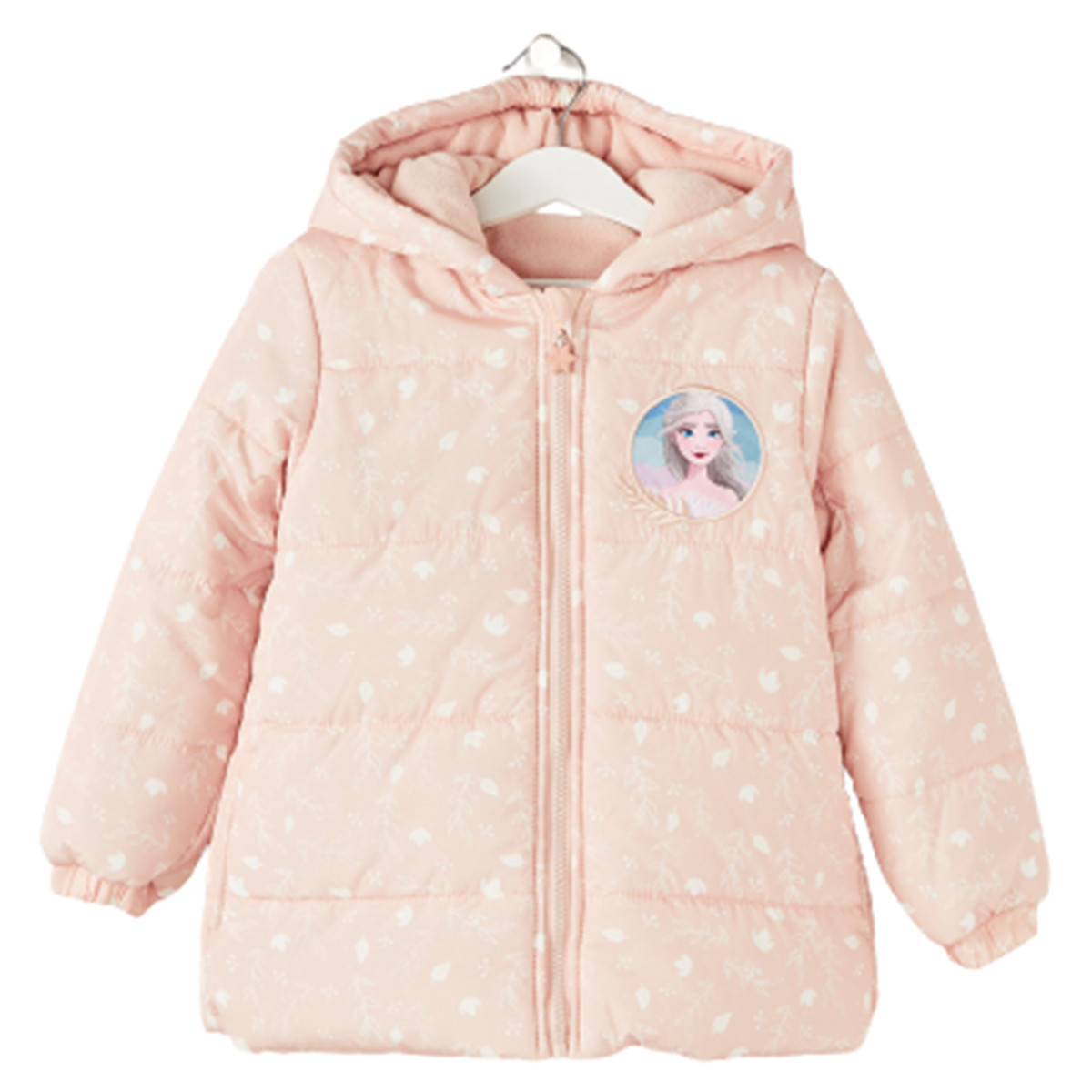 Girls Fully Quilted Official Frozen Hooded Jacket (2-8Y)