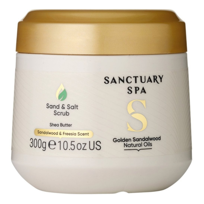 Sanctuary Spa Golden Sandalwood Natural Oils Sand & Salt Scrub 300g