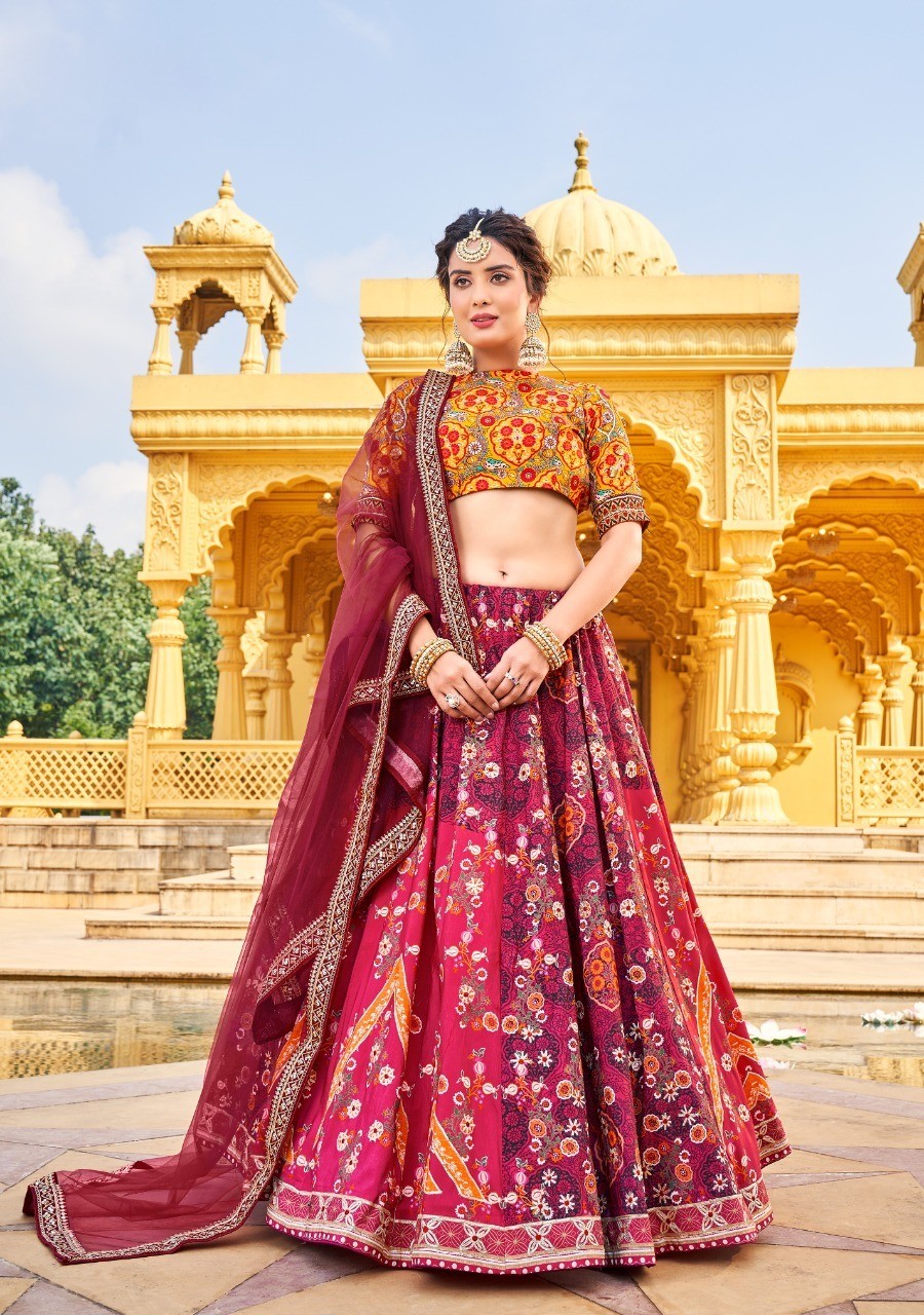 DESIGNER VAISHALI SILK PRINTED LEHENGA CHOLI COLLECTION