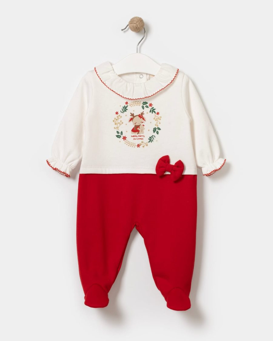 Baby Girls Glitter Xmas Reindeer All in One Romper (3-12M) SKU: 23508
