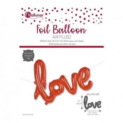 LOVE FOIL BALLOON IN RED