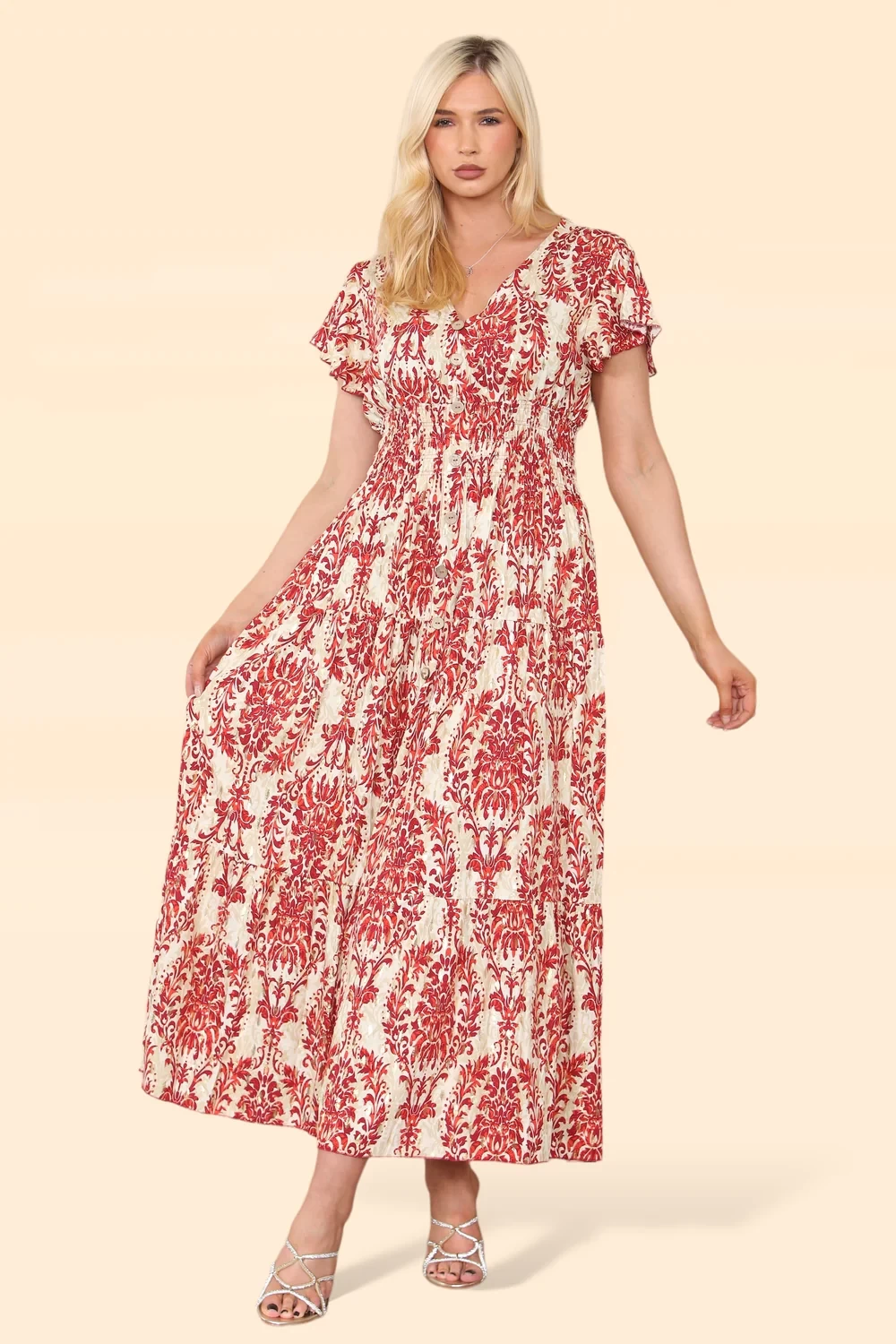 PAISELY GATHERED MAXI