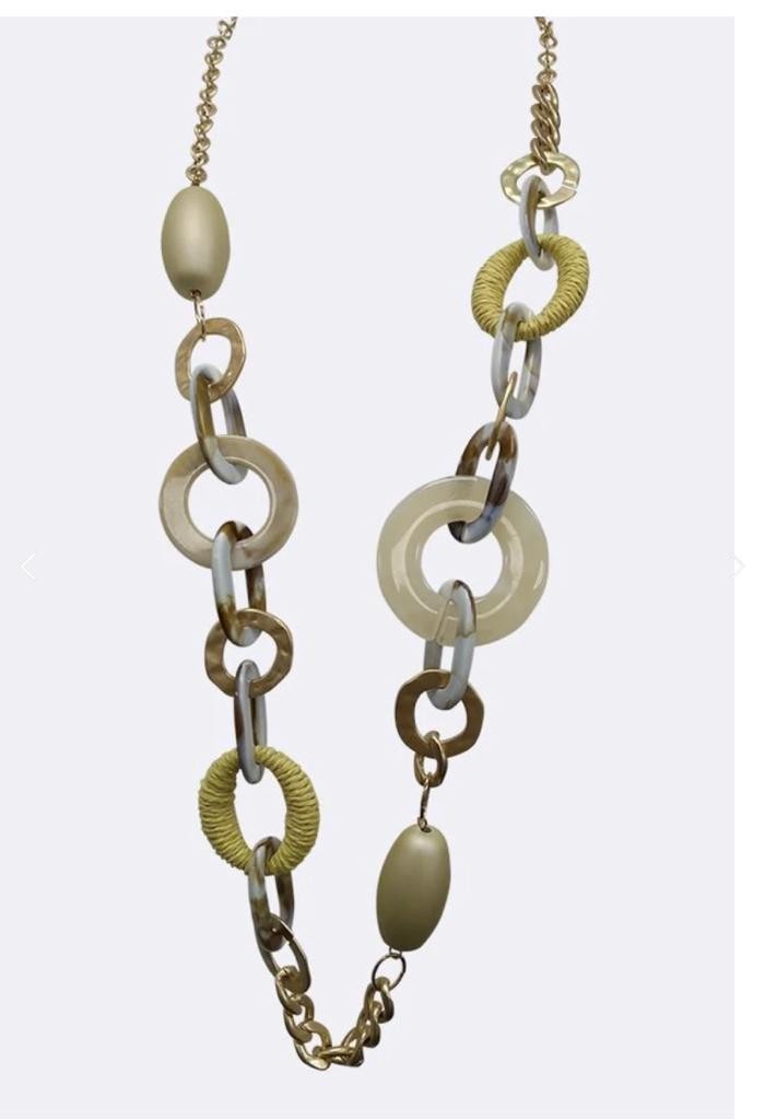 Linked Big Beads & Loops Necklace