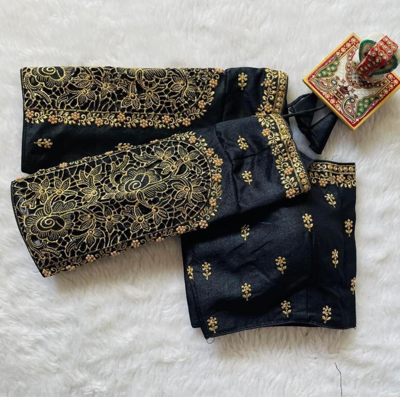 Readymade Stitched Indian Designer Wedding Saree Blouse Embroidery Blouse GK