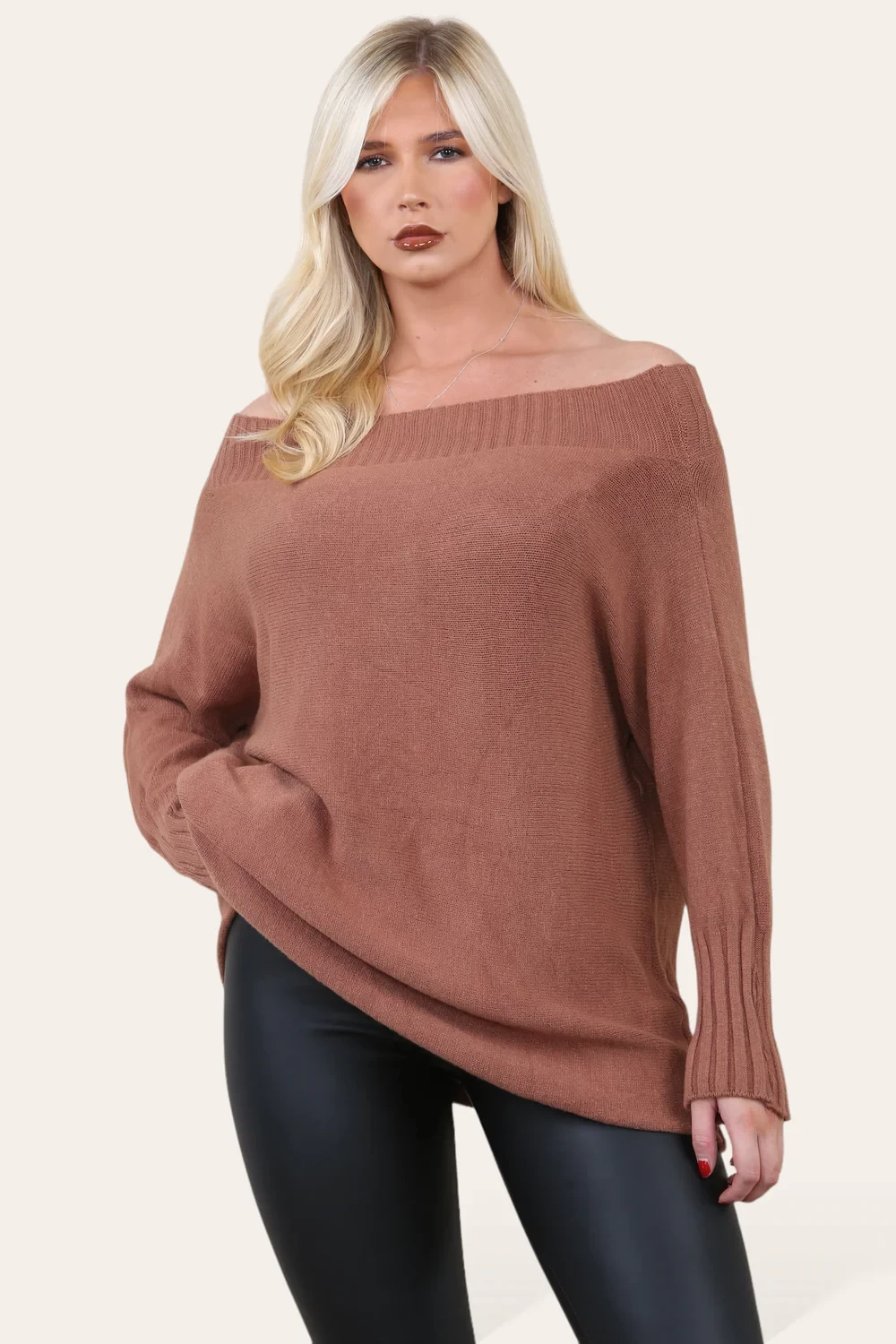 ABBY OFF THE SHOULDER KNIT JUMPER
